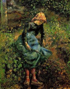 卡米耶 畢沙羅 Young Peasant Girl with Stick 卡米耶 畢沙羅 Young Peasant Girl with Stick